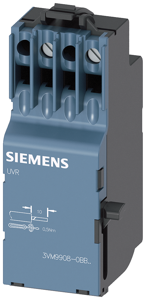 [Imagem DISPARADOR DE SUBTENSÃO 110V CA 50/60HZ ACESSÓRIOS PARA: 3VM10-3VM14 3VM99080BB23 SIEMENS]
