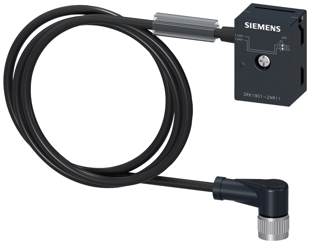 [Imagem do produto DERIVADOR DE REDE AS-I P/ M12. CABO 1M 3RK19012NR11 SIEMENS]