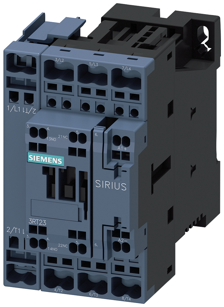 [Imagem do produto CONTATOR TETRAPOLAR 50A 125VCC 1NA+1NF 50/60HZ 3RT23272BG40 SIEMENS]