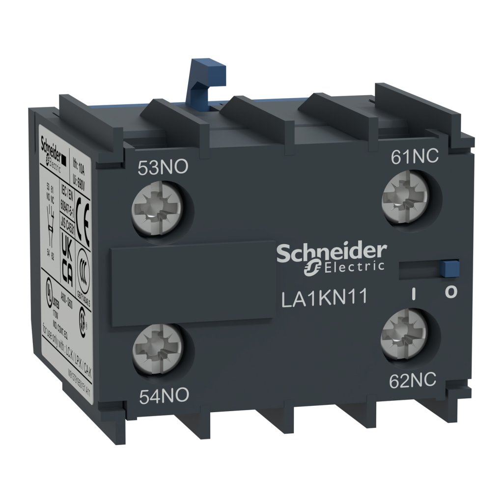 [Imagem CONTATO AUXILIAR INSTANTANEO 1NA+1NF CONTATOR TESYS K LA1KN11 SCHNEIDER]