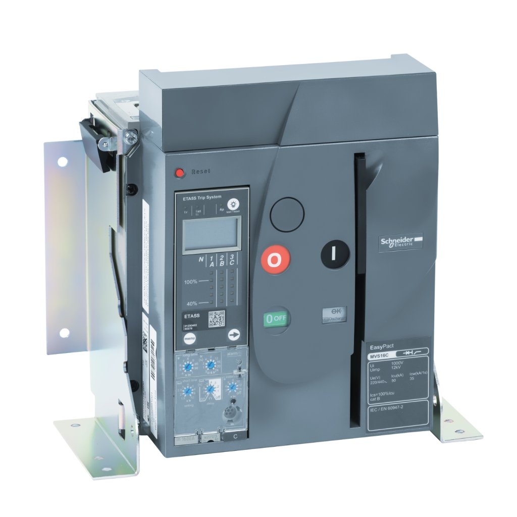 [Imagem do produto DISJUNTOR EASYPACT MVS 1600A 50KA 3P MF ET6G MVS16C3MF6L SCHNEIDER]