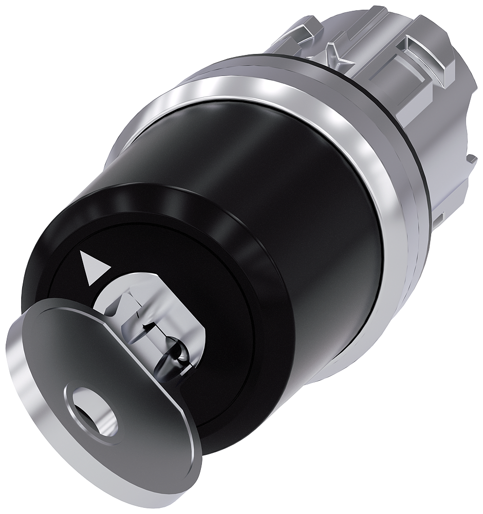 [Imagem do produto INTERRUPTOR DE CHAVE SIEMENS, 22 MM, REDONDO, METAL, ALTO BRILHO, RETIRADA DA 3SU10505BC010AA0]