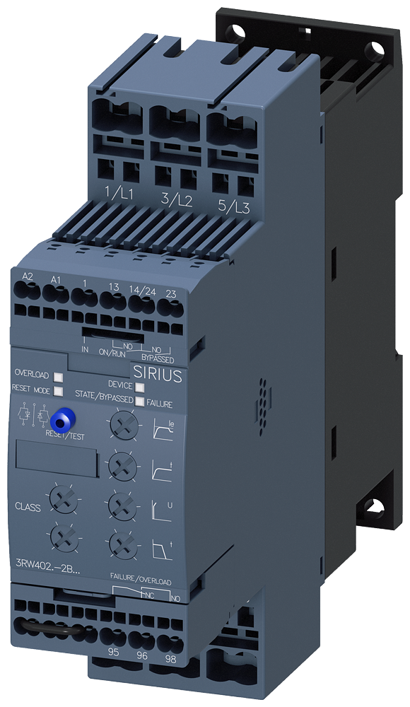 [Imagem do produto CHAVE DE PARTIDA TRIFÁSICO 5,5KW 12,5A 200/480V 50/60HZ 3RW40242BB14 SIEMENS]