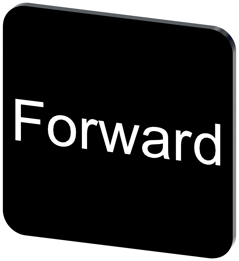 [Imagem do produto PLACA DE IDENTIFICAÇÃO 22X22MM, PLACA PRETO, INSCRIÇÃO: FORWARD 3SU19000AF160DN0 SIEMENS]