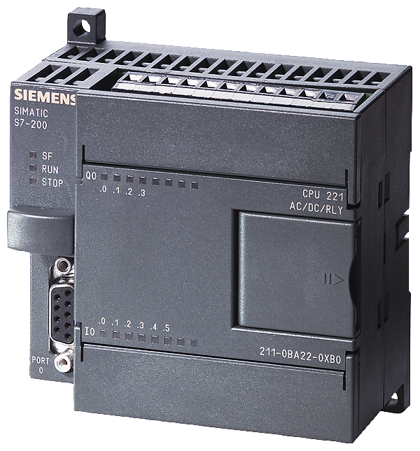 [Imagem do produto S7-200: CPU 221 DC, 6DI DC, 4DO DC 6ES72110AA230XB0 SIEMENS]