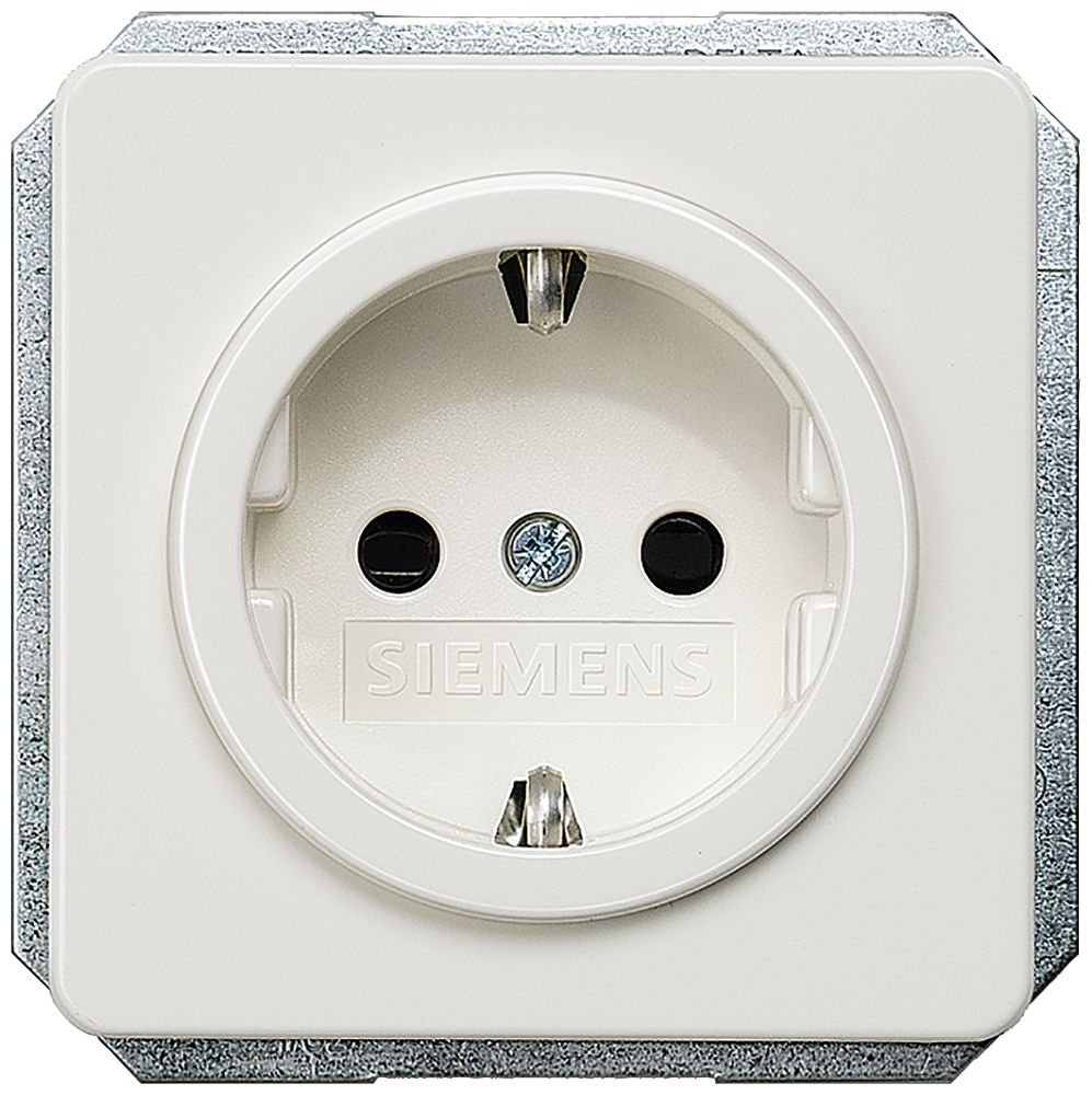 TOMADA SCHUKO COM MAIOR PROTEÇÃO CONTRA CONTATO BRANCO TITÂNIO, 5UB14050KK SIEMENS
