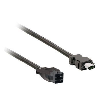 [Imagem do produto CABO DE POTÊNCIA PARA SERVO MOTOR 3 METROS VW3M5D1AR30 SCHNEIDER]