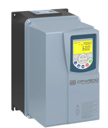 [Imagem INVERSOR DE FREQUÊNCIA TRIFÁSICO 3KW 6,5A 380/480V 50/60HZ CFW500A06P5T4DB66G2 WEG]