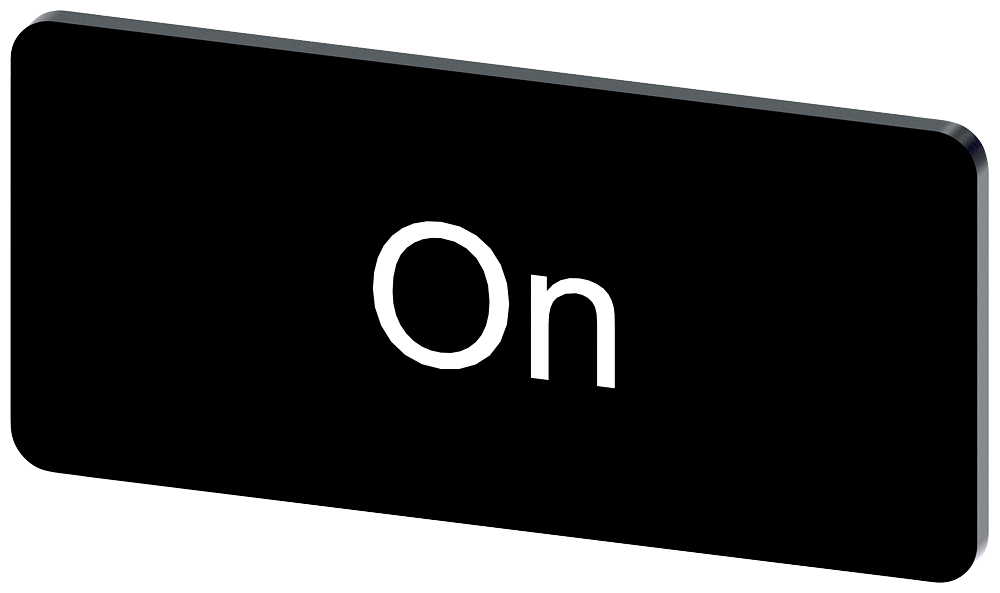 [Imagem do produto PLACA DE IDENTIFICAÇÃO 12,5X27MM, PLACA PRETO, INSCRIÇÃO: ON 3SU19000AC160DJ0 SIEMENS]
