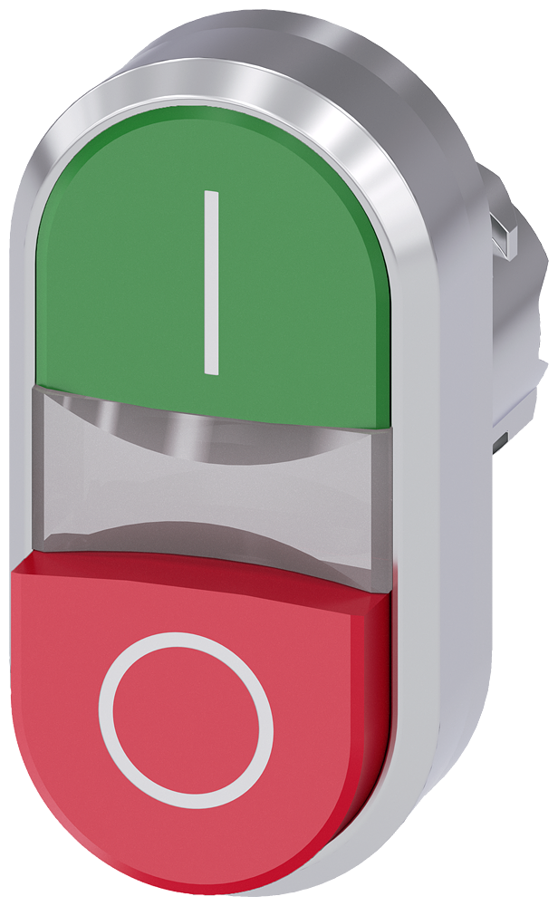 [Imagem BOTÃO COMANDO DUPLO REDONDO 22MM VERDE/VERMELJHO 3SU10503BB420AK0 SIEMENS]