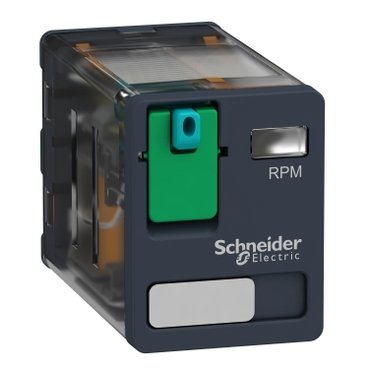 [Imagem do produto RELÉ DE POTÊNCIA 15A 2NAF BOTÃO DE TESTE 24VCC RPM21BD SCHNEIDER]