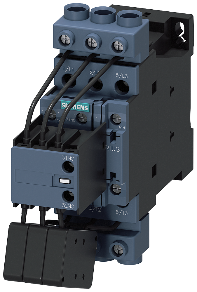 CONTATOR CA-6B 33KVAR/400V 1NA+2NF COMUTAÇÃO CA/CC 21-28V CA/CC DE 3 POLOS 3RT26281NB35 SIEMENS