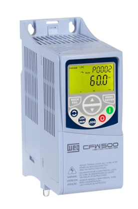 [Imagem INVERSOR DE FREQUÊNCIA TRIFÁSICO 1,1KW 2,6A 380/480V 50/60HZ CFW500A02P6T4NB20C2G2 WEG]