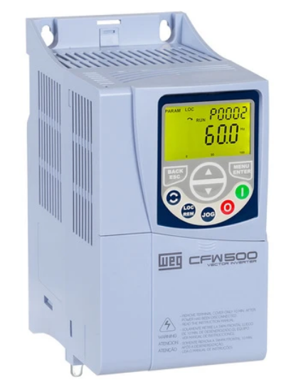 [Imagem INVERSOR DE FREQUÊNCIA MONOFÁSICO/TRIFÁSICO 1,5KW 7,3A 200/240V IP20 CFW500B07P3B2DB20G2 15574655 WEG]