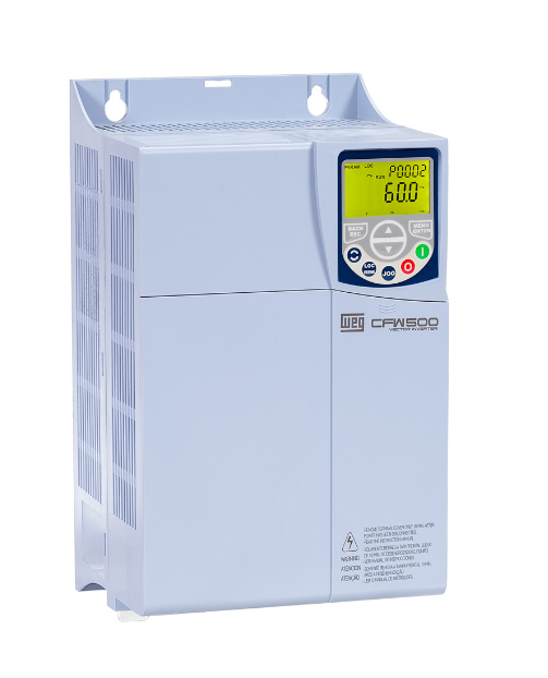 [Imagem INVERSOR DE FREQUÊNCIA TRIFÁSICO 15KW 31A 380/480V 50/60HZ CFW500D31P0T4DB20H00G2 15577022 WEG]