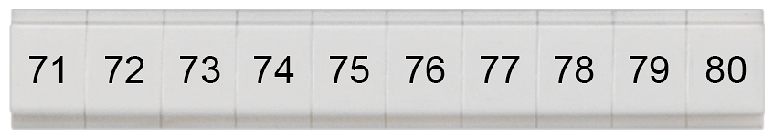 PLACA DE DESIGNAÇÃO PLANA COM 71-80 VERTICAL LARGURA DOS TERMINAIS: 4,2 M 8WH81211AB75 SIEMENS