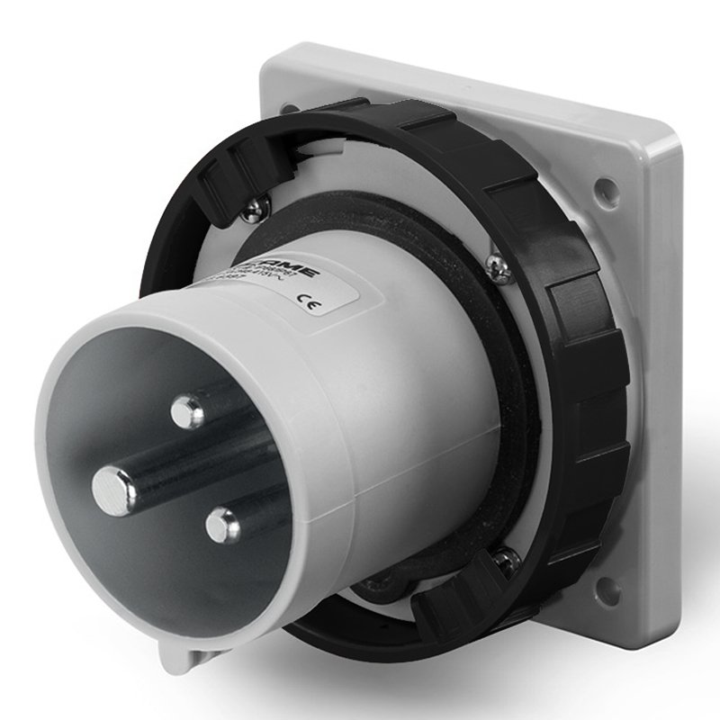 [Imagem do produto PLUGUE EMBUTIR 63A 2P+T 7H 480-500V 248.63936 SCAME]