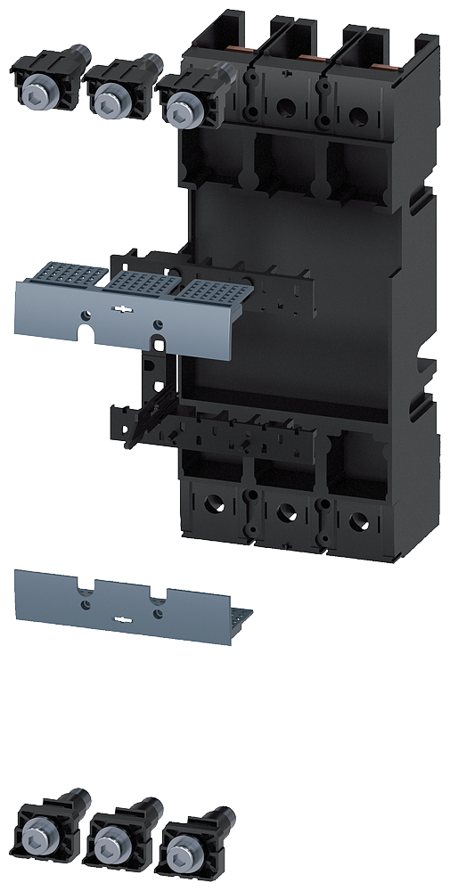 [Imagem UNIDADE DE CONEXÃO CONJUNTO COMPLETO ACESSÓRIOS PARA: DISJUNTOR, DE 3 POLOS 3 3VM92130KP00 SIEMENS]