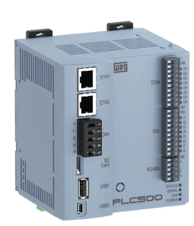 [Imagem CONTROLADOR LÓGICO PROGRAMÁVEL 24VCC PLC500 16034585 WEG]