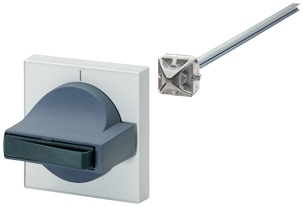 [Imagem do produto ACIONAMENTO DA PORTA 8UC7 MANÍPULO TI-GREY, CHAPA PROTETORA CINZA-CLARO PARA  8UC71626BD22 SIEMENS]