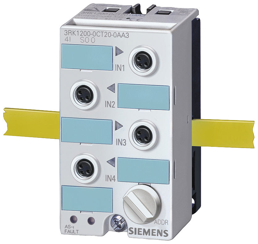 AS-I MÓDULO COMPACTO K45 IP67 DIGITAL 4X1 ENTR. MÁX. 200MA PNP 4X BUCHA 3RK12000CT200AA3 SIEMENS