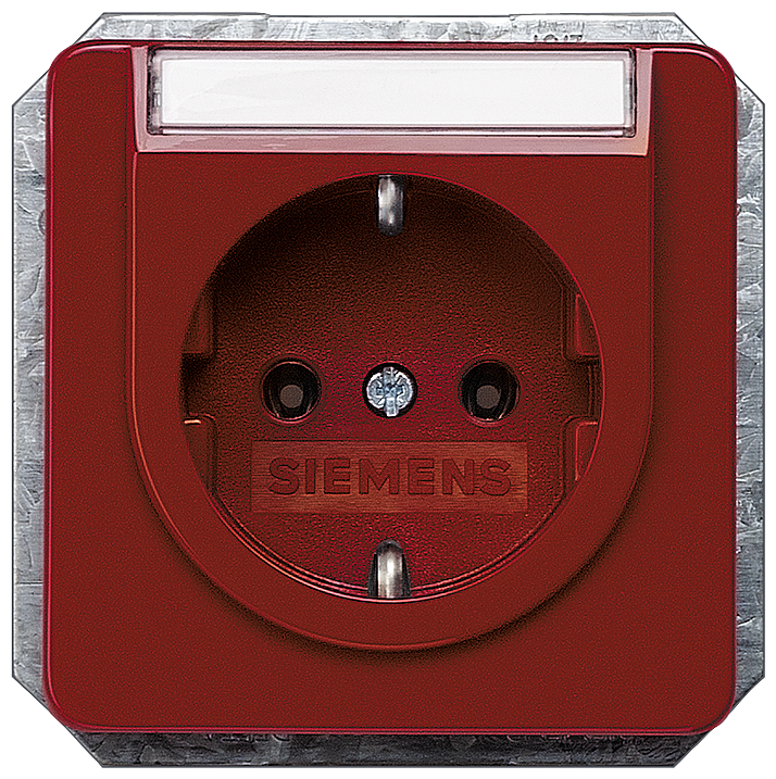 TOMADA SCHUKO COM CAMPO DE INSCRIÇÃO VERMELHO 5UB1476 SIEMENS
