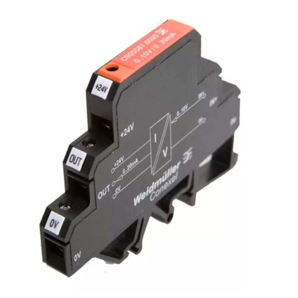 [Imagem do produto CONVERSOR SINAL DK6 V/I 0-10V/4-20MA 24VCC C9055886000 WEIDMULLER]