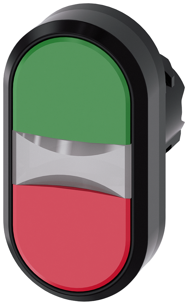 [Imagem do produto FRONT BOTAO DUPL PLAS 22MM VD/VM 3SU10003AB420AA0 SIEMENS]