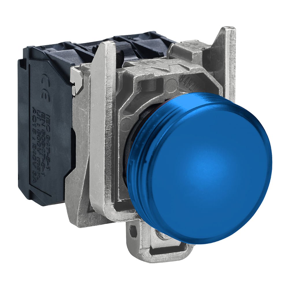 [Imagem SINALIZADOR MODULAR Ø22MM METÁLICO, LED, AZUL, 110...120VCA XB4BVG6 SCHNEIDER]