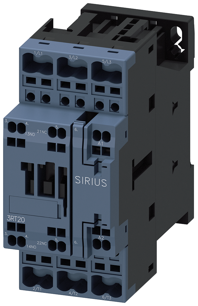 [Imagem do produto CONTATOR TRIPOLAR 38A 24VCA 1NA+1NF 50/60HZ 3RT20282AC20 SIEMENS]