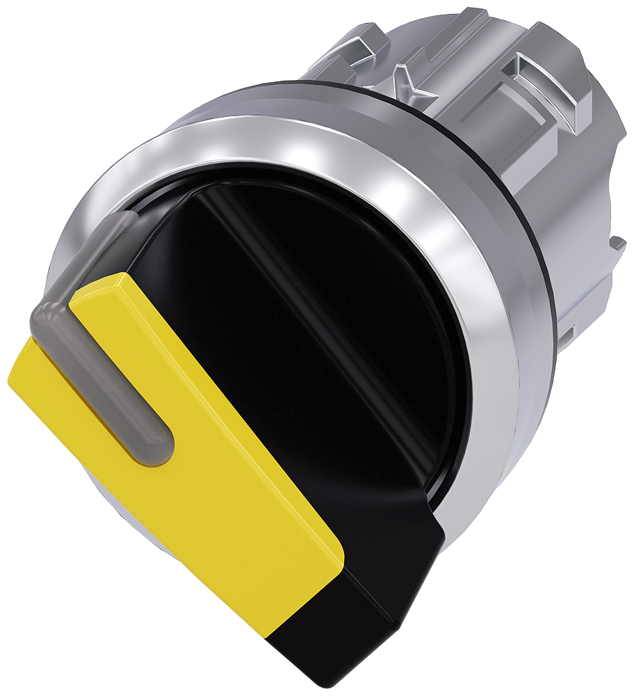 [Imagem do produto INTERRUPTOR COM MANÍPULO ILUMINÁVEL, 22MM, REDONDO, METAL, ALTO BRILHO, AMARELO 3SU10522BC300AA0 SIEMENS]