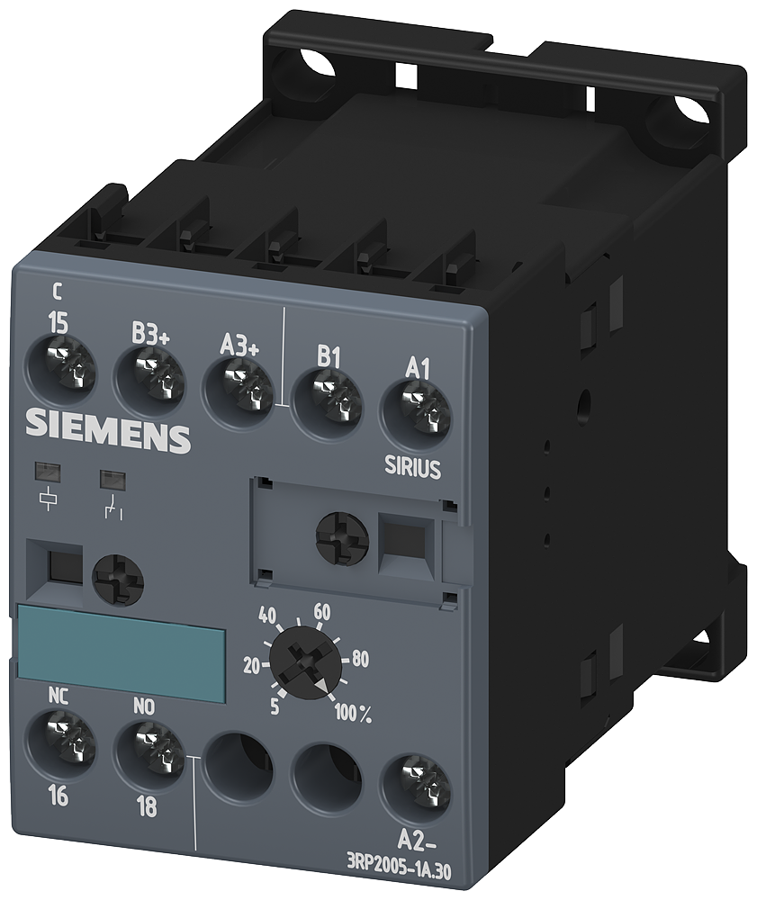 [Imagem RELÉ DE TEMPO, ELETRÔNICO, MULTIFUNÇÃO, 8 FUNÇÕES 1W, 24V CA/CC, 100-127V CA 3RP20051AQ30 SIEMENS]