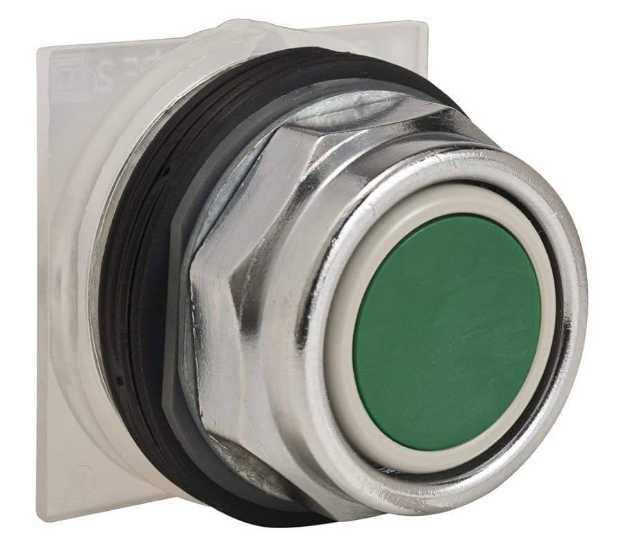 [Imagem CABEÇOTE PARA BOTÃO Ø30MM METÁLICO RETORNO POR MOLA VERDE 9001KR1G SCHNEIDER]