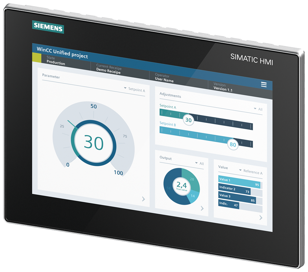 [Imagem SIMATIC HMI MTP1200 UNIFIED COMFORT TOUCH 12.1POL 6AV21283MB060AX1 SIEMENS]