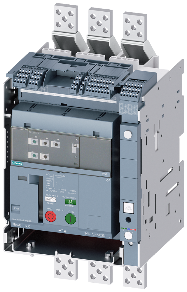 [Imagem DISJUNTOR COM ALAVANCA BASCULANTE DISJUNTOR COM QUADRO-GUIA E PSS FRAME 1600;... 3VA27801AC353GA6 SIEMENS]