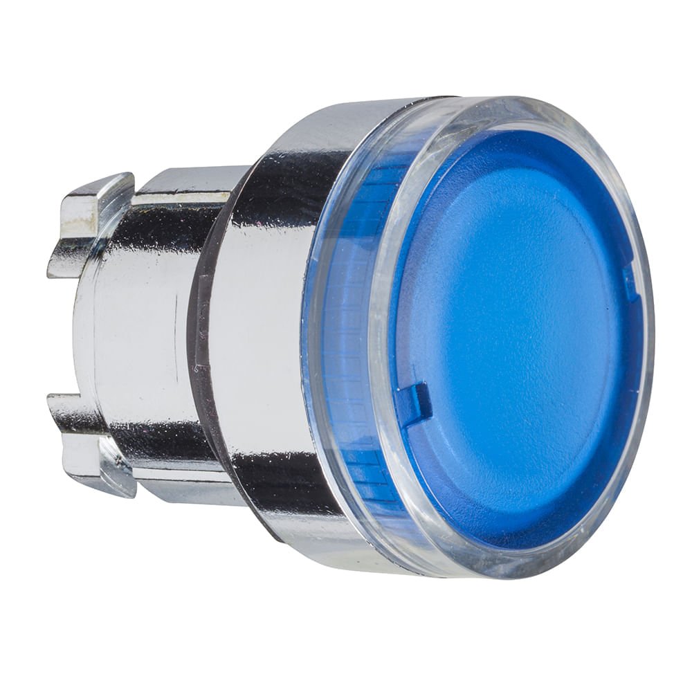 [Imagem CABEÇOTE PARA BOTÃO LUMINOSO MODULAR Ø22MM METÁLICO, PARA LÂMPADA BA9S, AZUL ZB4BW36 SCHNEIDER]