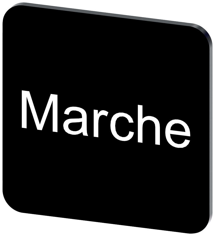 PLACA DE IDENTIFICAÇÃO 22X22MM PLACA PRETO INSCRIÇÃO: MARCHE 3SU19000AF160GA0 SIEMENS