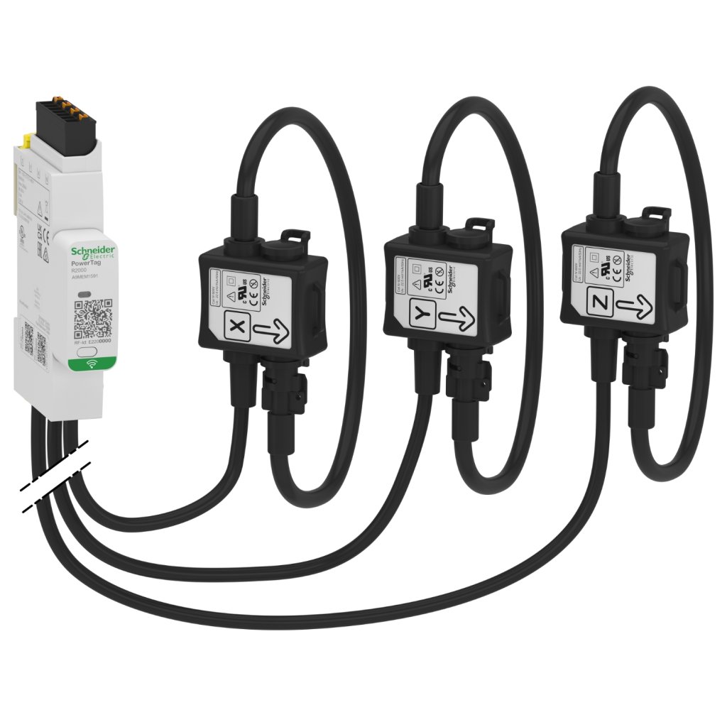 [Imagem SENSOR DE ENERGIA POWERTAG ROPE 600A 3P/3P+N POSIÇÃO SUPERIOR E INFERIOR A9MEM1591 SCHNEIDER]
