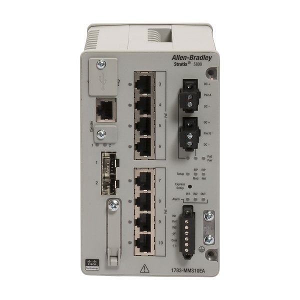 [Imagem SWITCH INDUSTRIAL STRATIX 5800  GERENCIÁVEL MODULAR 12/48V 1783MMS10 ROCKWELL ALLEN BRADLEY]