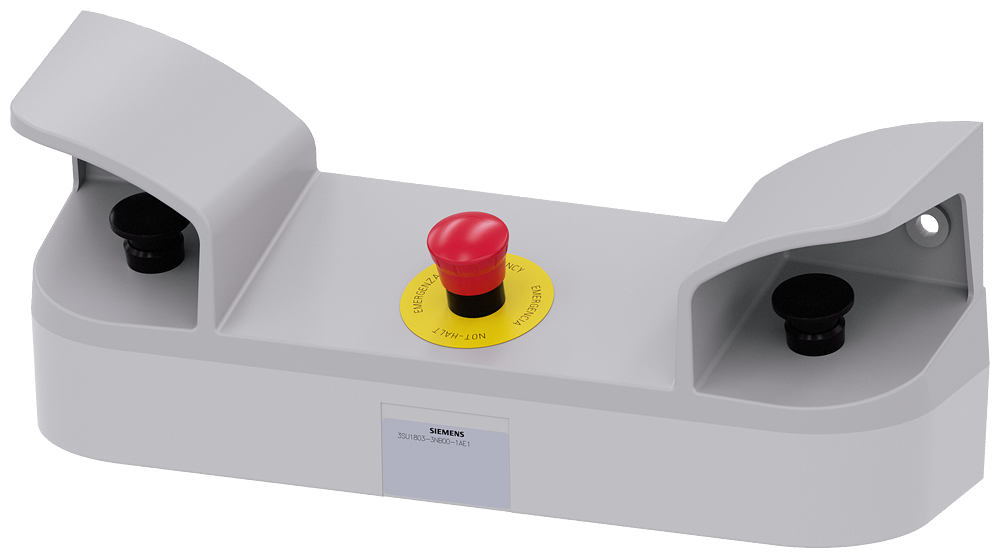 [Imagem CONSOLE DE OPERAÇÃO BIMANUAL DE PLÁSTICO 22MM 3SU18033NB001AE1 SIEMENS]