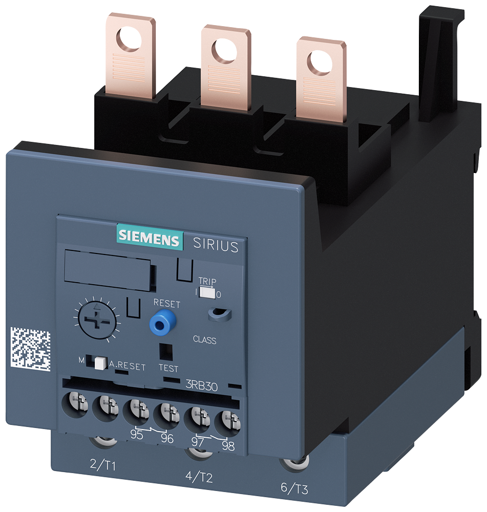 [Imagem do produto RELÉ DE SOBRECARGA 32-115A, PARA PROTEÇÃO DO MOTOR, S3, CLASS 20E, MONTAGEM E 3RB30462XB0 SIEMENS]