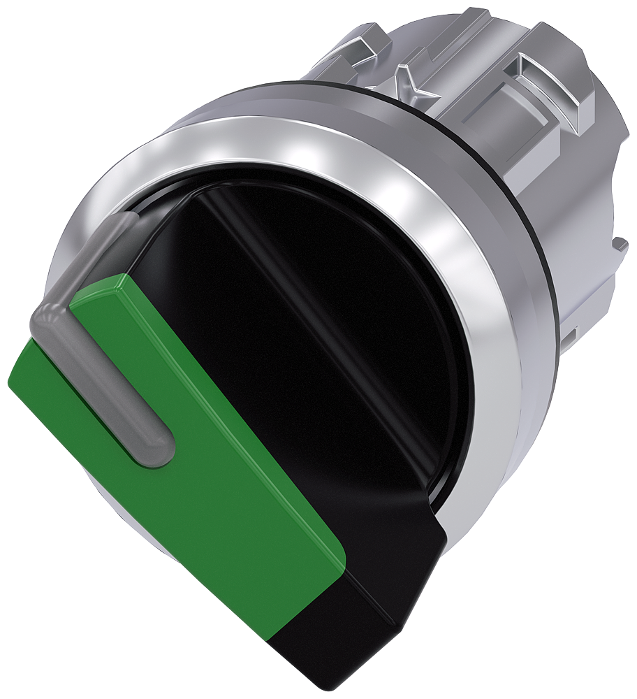 INTERRUPTOR COM MANÍPULO ILUMINÁVEL 22 MM REDONDO METAL DE ALTO BRILHO 3SU10522BC400AA0-ZX90 SIEMENS