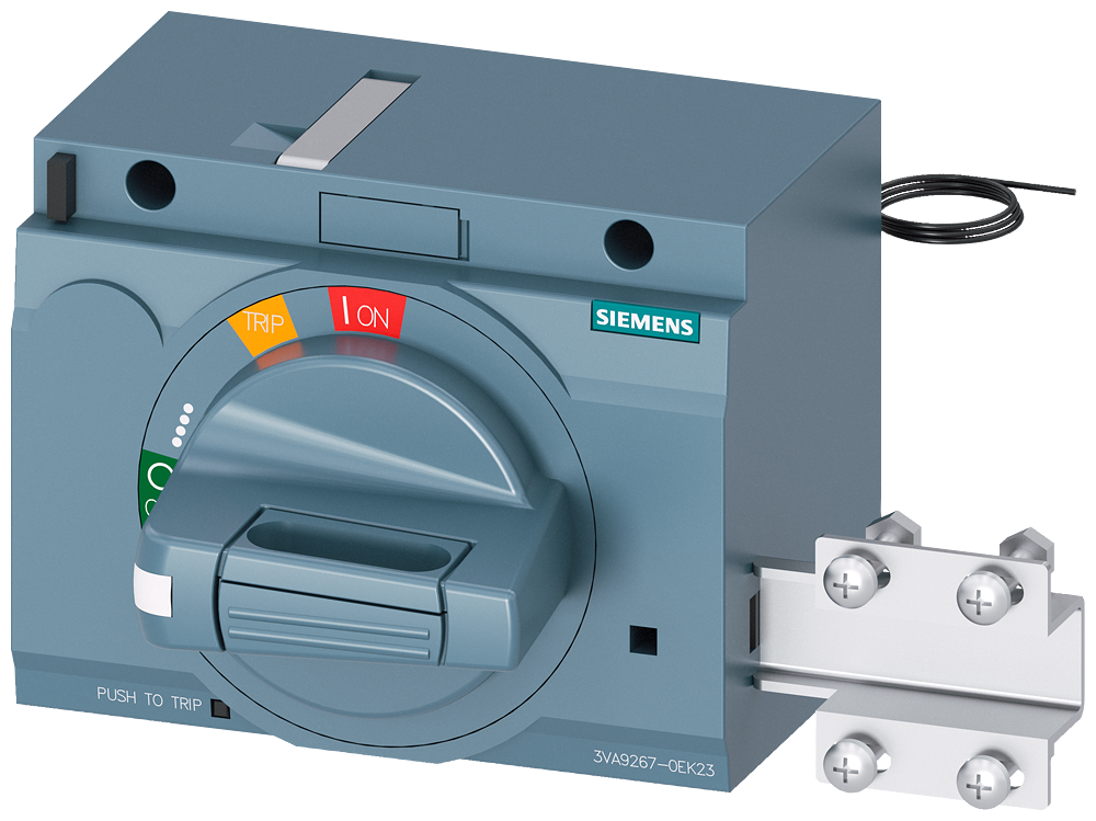 [Imagem ACIONAMENTO ROTATIVO FRONTAL PADRÃO COM TRAVAMENTO DA PORTA IEC IP30/40 KIT D 3VA92670EK23 SIEMENS]