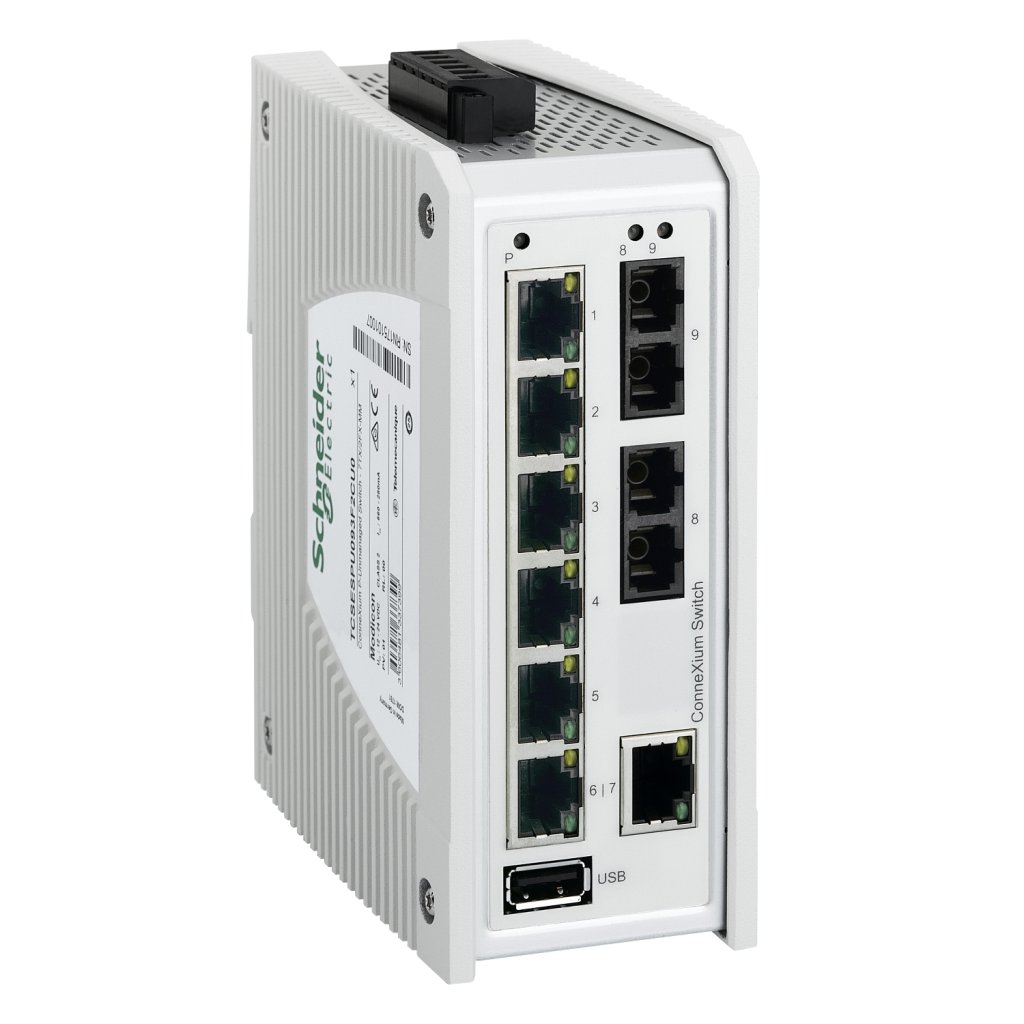 [Imagem do produto CONNEXIUM PREMIUM UNMANAGED SWITCH 7 PORTS FOR COPPER + 2 PORTS FOR FIBER OPTIC MULTIMODE TCSESPU093F2CU0 SCHNEIDER]