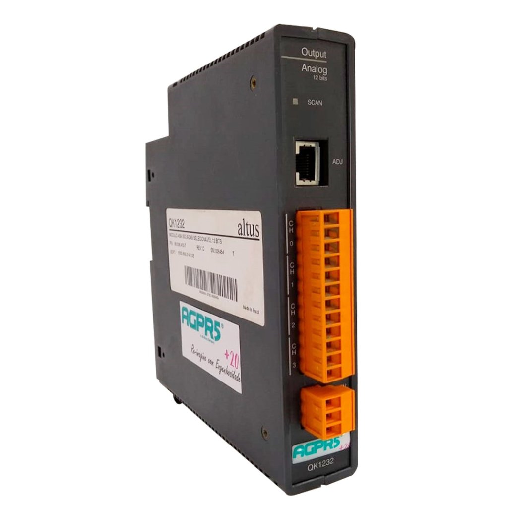 [Imagem do produto MÓDULO 4SA ISOLADAS SELECIONÁVEL 12 BITS QK1232 ALTUS]
