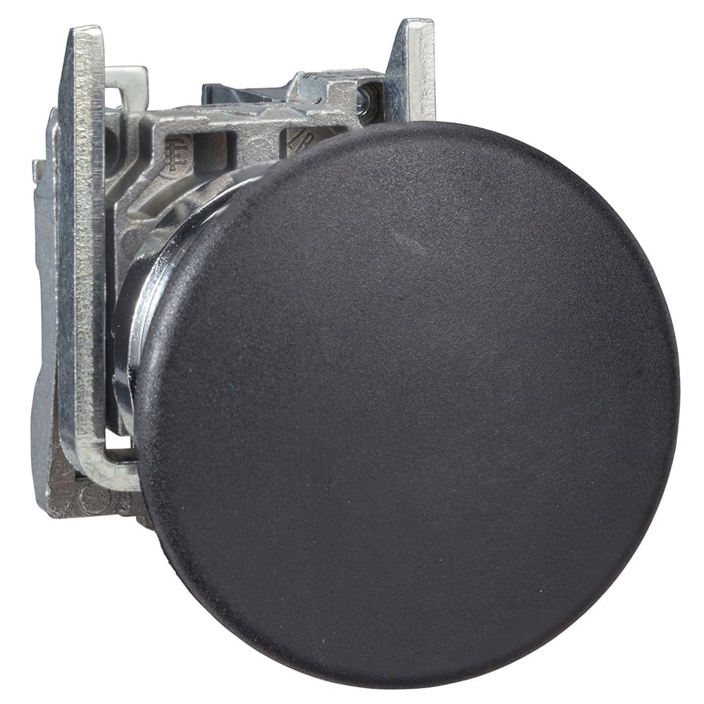 [Imagem BOTÃO Ø22MM METÁLICO, RETORNO POR MOLA, COGUMELO Ø40MM, PRETO, NA XB4BC21 SCHNEIDER]