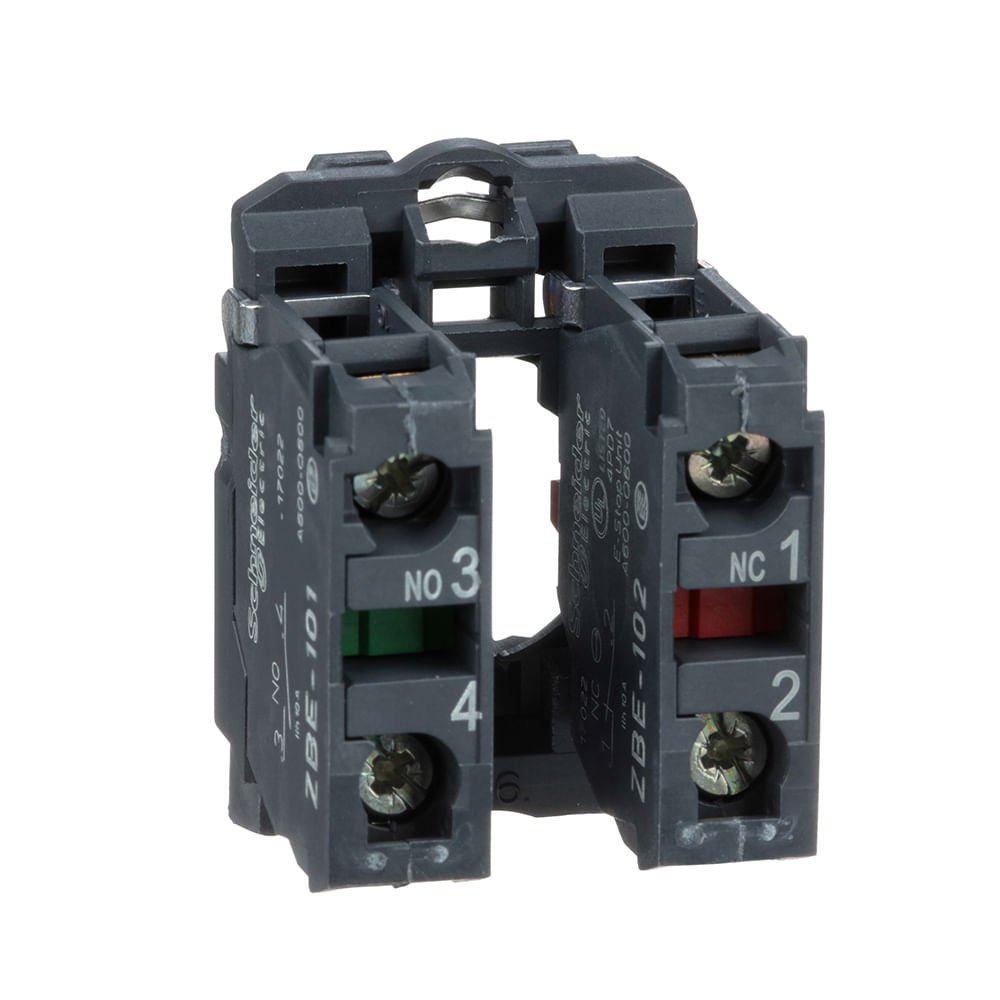 [Imagem CORPO PARA BOTÃO MODULAR PLÁSTICO 1NA+1NF ZB5AZ105 SCHNEIDER]