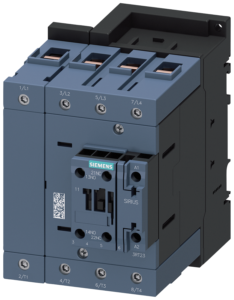 [Imagem do produto CONTATOR TETRAPOLAR 140A 230VCA 1NA+1NF 50/60HZ 3RT23461AP00 SIEMENS]