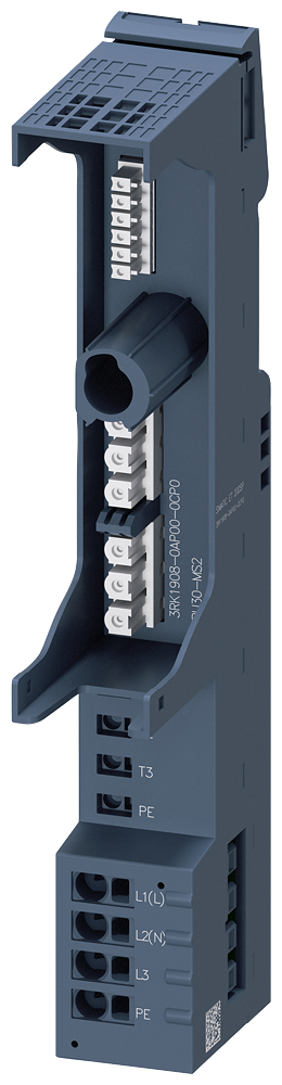 [Imagem UNIDADE BASE (BU30-MS2) PARA PARTIDA DE MOTOR ET 200SP COM ALIMENTAÇÃO DE 500V 3RK19080AP000CP0 SIEMENS]