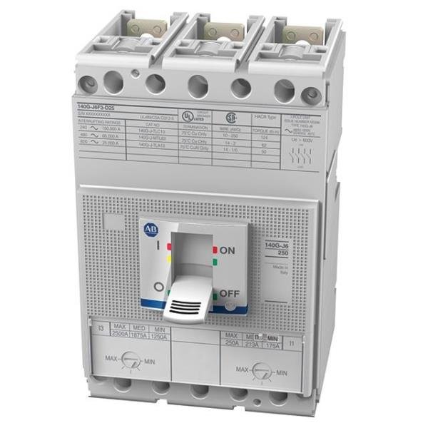 [Imagem DISJUNTOR CAIXA MOLDADA FRAME J 250A 140G 140GJ3F3D22KA ROCKWELL ALLEN BRADLEY]